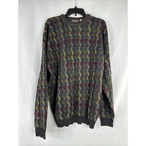 Vintage Alan Stuart Grandfather Coogi Style Sweater Mens Size XL Pullover USA